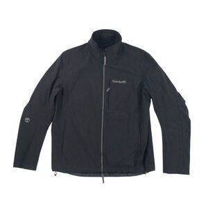 Timberland Jacket Men's Large Black Full Zip Water Resistant Outerwear Coat